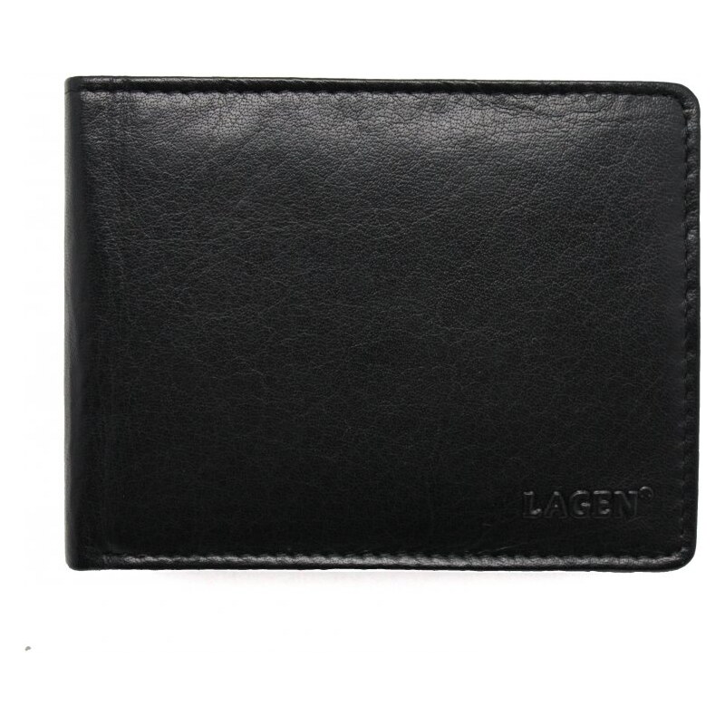Lagen Pánska kožená peňaženka V-276 čierna