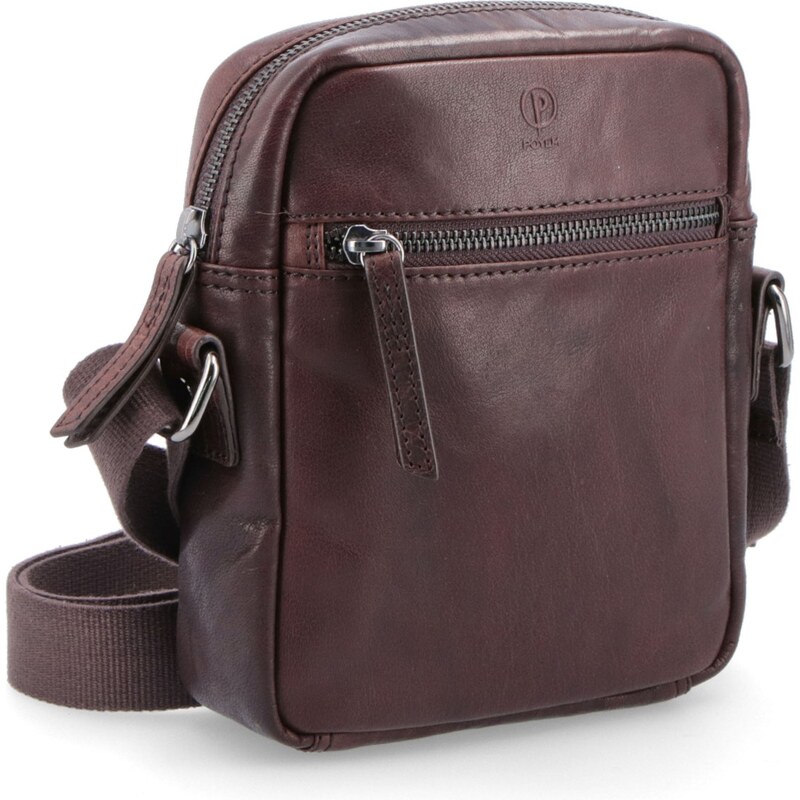 Kožená taška crossbody Poyem hnedá 2214 Poyem H 17715169