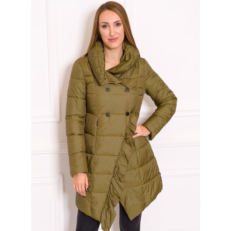 Due Linee Dámska zimná bunda s jemným vzorom - žltá 13522428