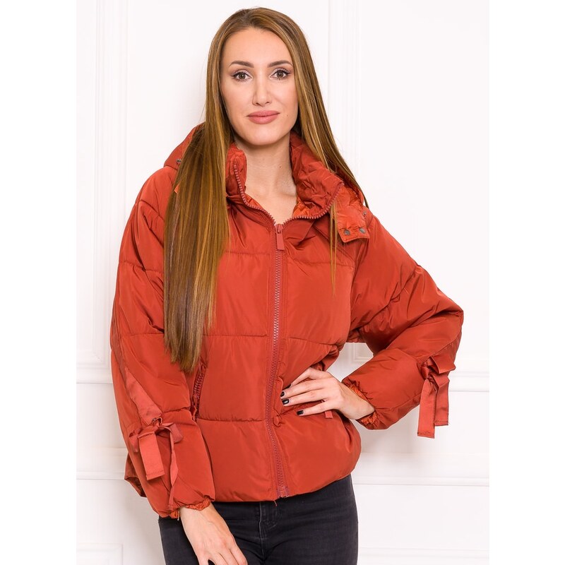 Due Linee Dámska krátka oversize bunda s viazaním na rukávoch - 13522497