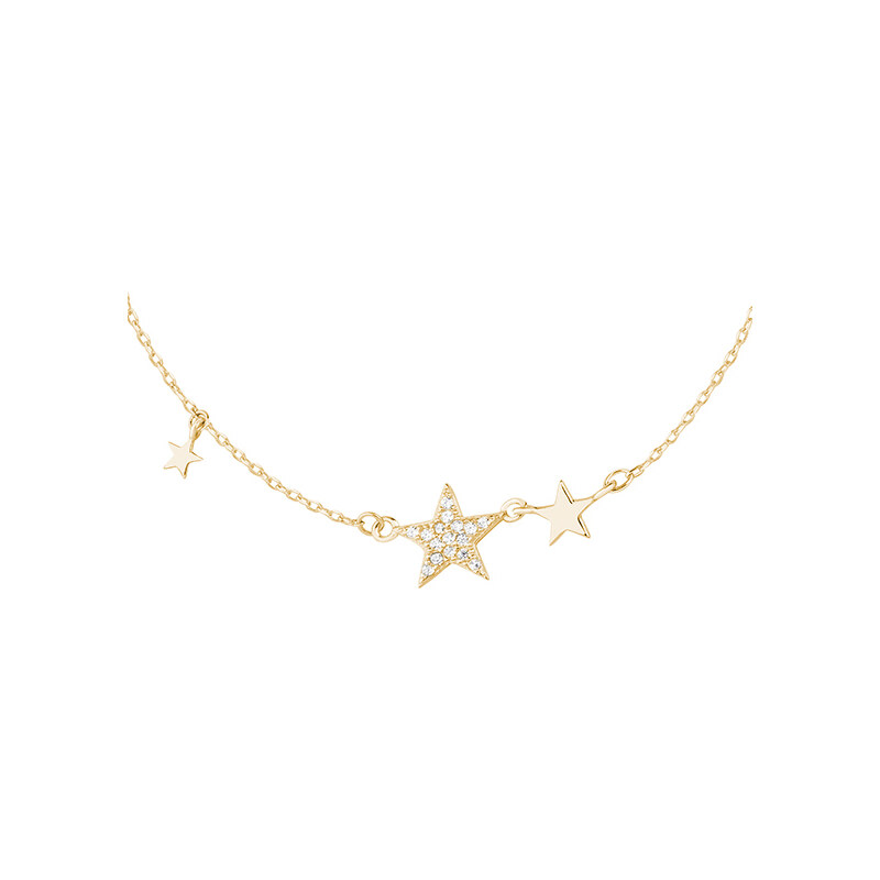 Olivie Strieborný pozlátený náhrdelník HVIEZDY 4403 20035429