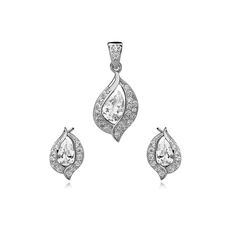 Olivie Sada strieborných šperkov so zirkónmi 2671 14271547