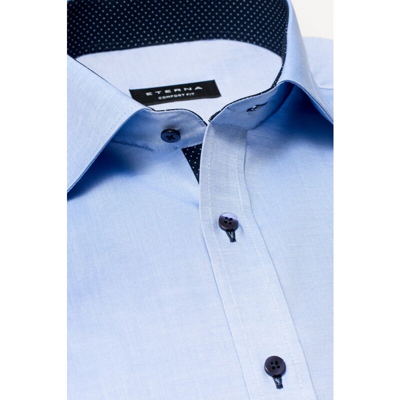Pánska košeľa ETERNA Comfort Fit Royal Oxford modrá s navy kontrastom 13336369