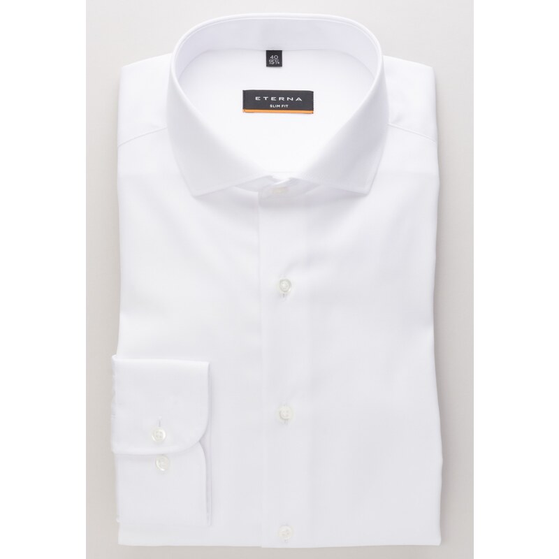 ETERNA Slim Fit biela nepriesvitná košeľa dlhý rukáv Non Iron Cover 13336389