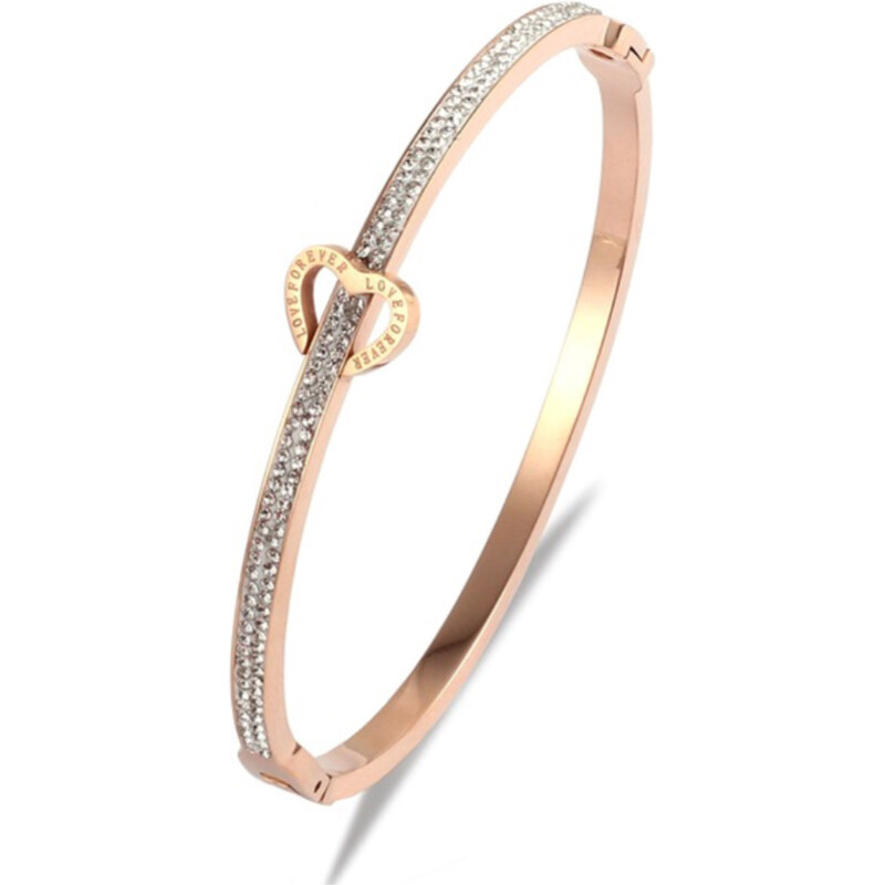 Glory Náramok Roma srdiečko ružovozlatá 300 36331883