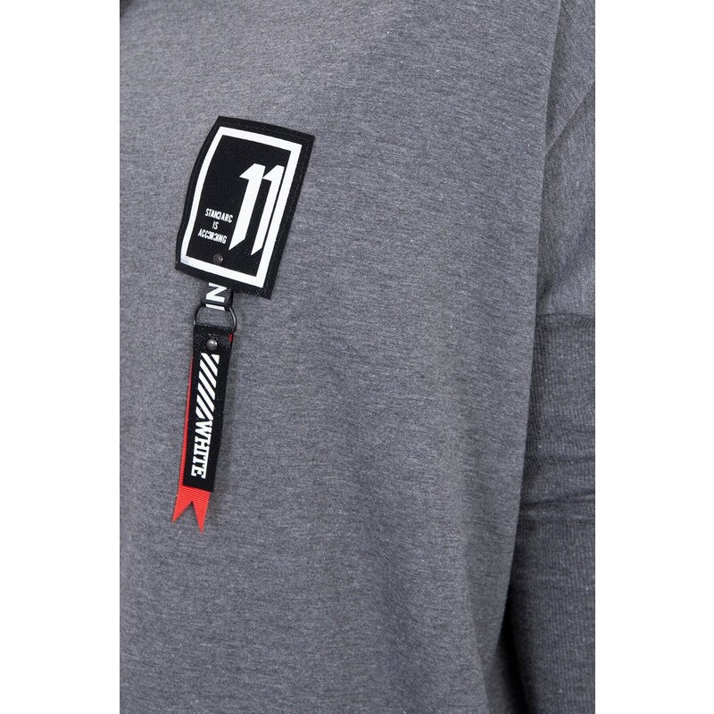 MladaModa Oversize mikina s predlženými bokmi a mašľou na pleci 15389597