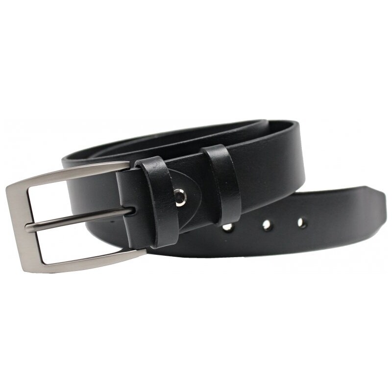Penny Belts Pánsky kožený opasok 2504-60 čierny 37585660