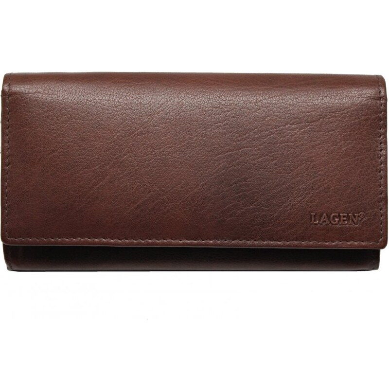 Lagen Dámska kožená peňaženka V 240 tmavo hnedá 46835388