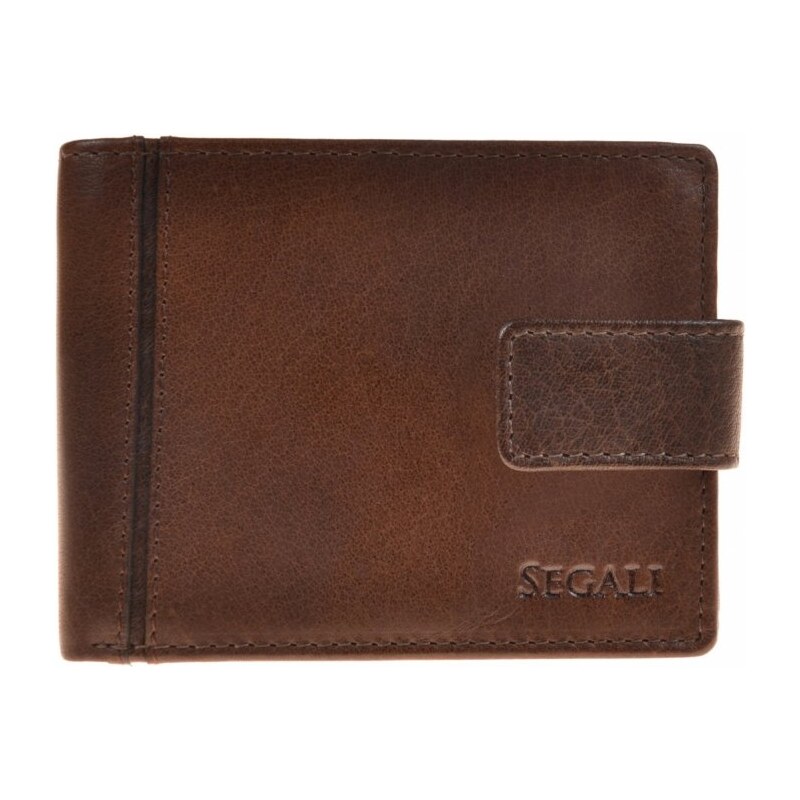 SEGALI Pánska kožená peňaženka 23491 - hnedá 35335741
