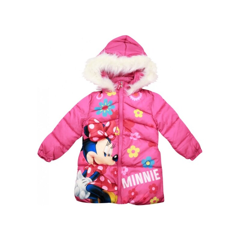 Setino Prešívaný dievčenský zimný kabát / dlhá bunda Minnie Mouse - Disney
