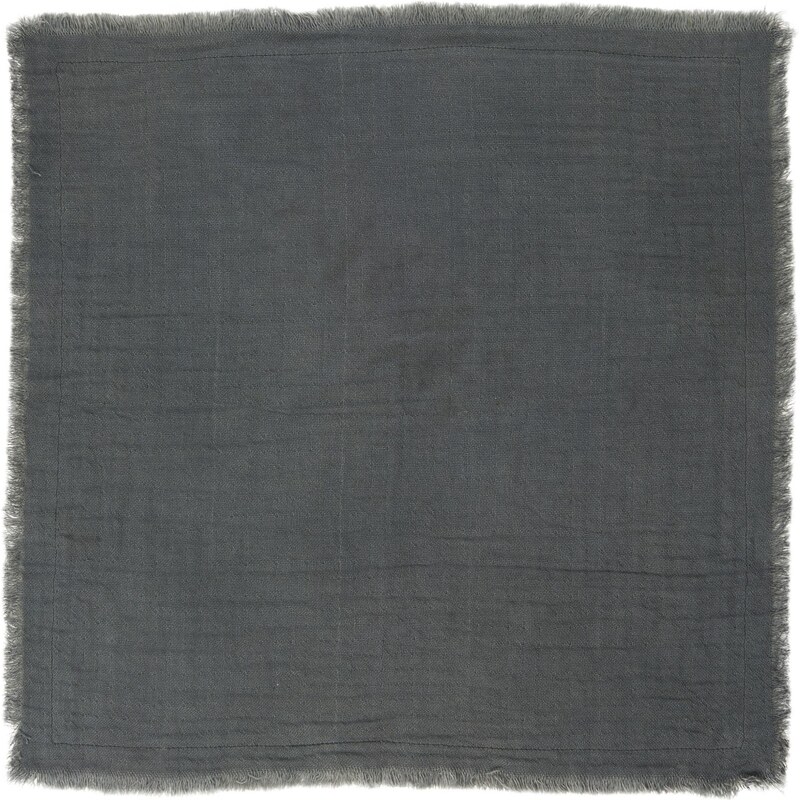 IB LAURSEN Bavlnený obrúsok Double Weaving Dark Grey 40 x 40 cm