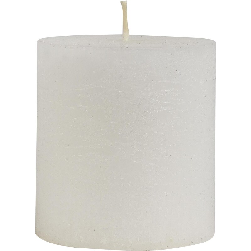 IB LAURSEN Okrúhla sviečka Rustic White 7,5 cm