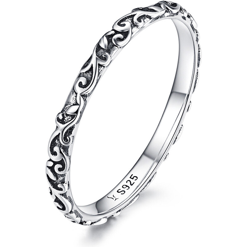 Emporial strieborný prsteň Retro vzory 31396430