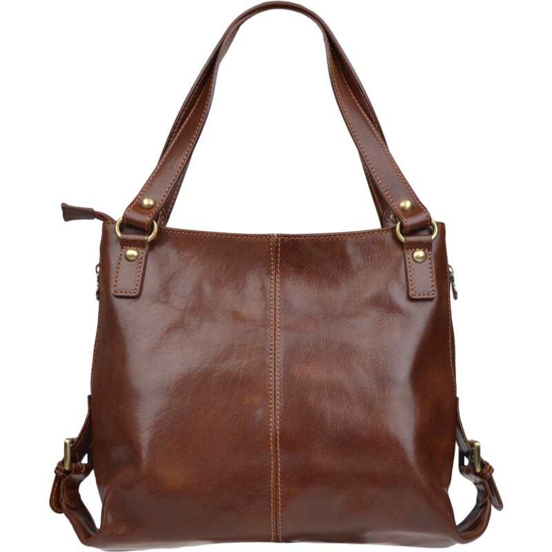 Hnedá kožená talianska kabelka Nela Marrone Scura NovaKabelka.sk 13795247