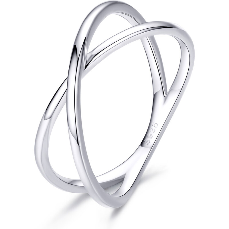 Emporial Emporiial strieborný prsten Jemný překřížený 29017641