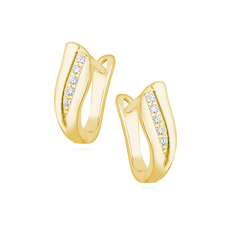 Olivie Strieborné pozlátené náušnice so zirkónmi 2990 14271801