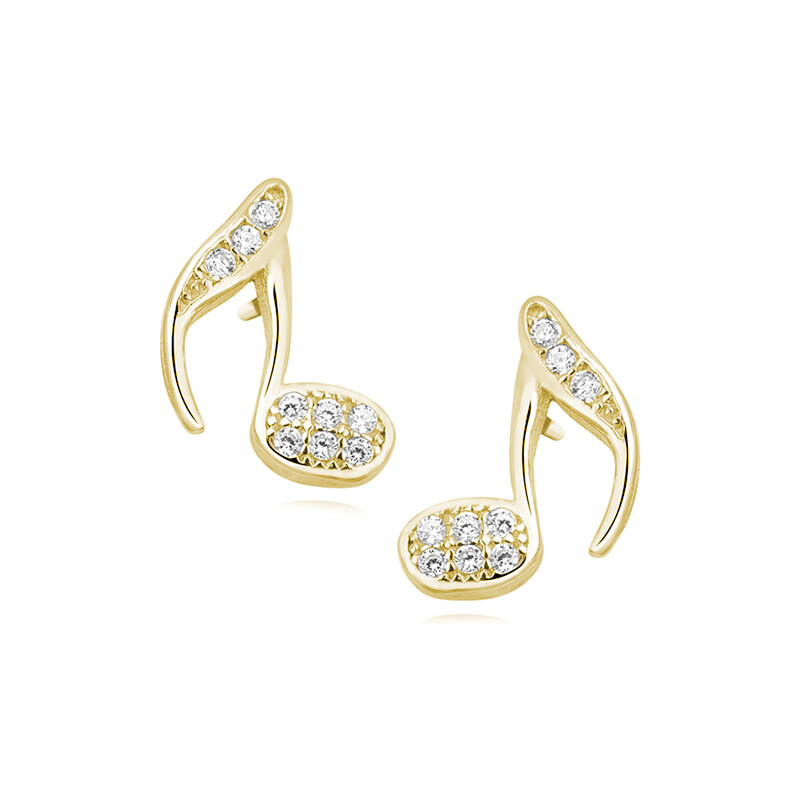 Olivie Strieborné pozlátené náušnice NOTA 3044 11757807