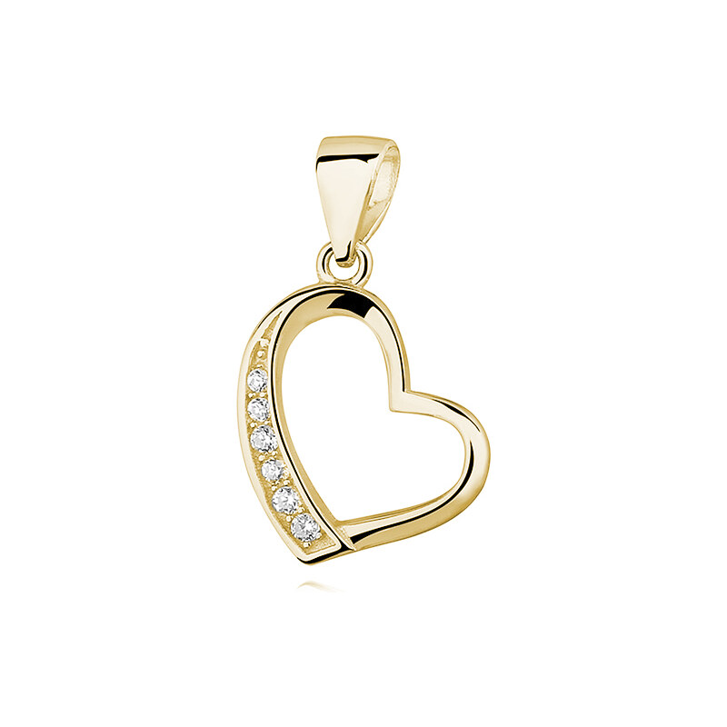 Olivie Strieborný prívesok ZLATÉ SRDCE 3054 66096336