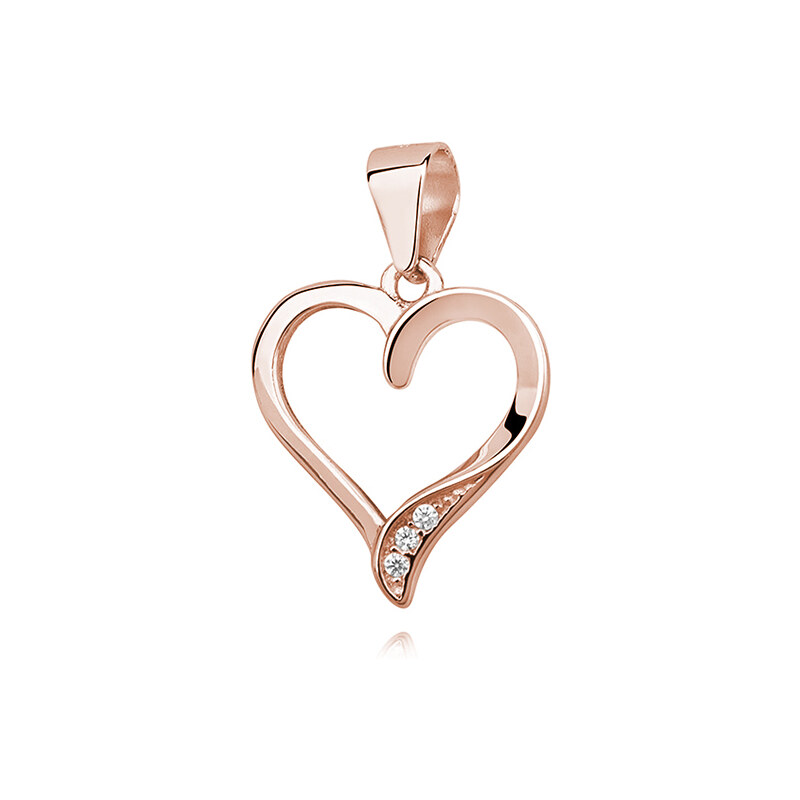 Olivie Strieborný prívesok RUŽOVÉ SRDCE 3064 10470075