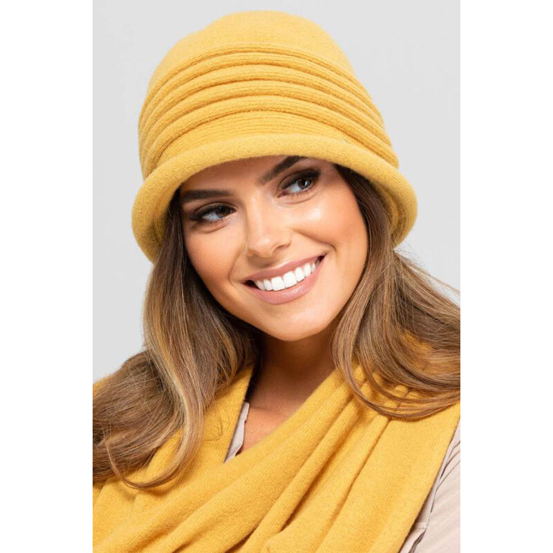 Kamea Medový elegantný dámsky luxusný klobúk na zimu Salerno, Farba 36165761