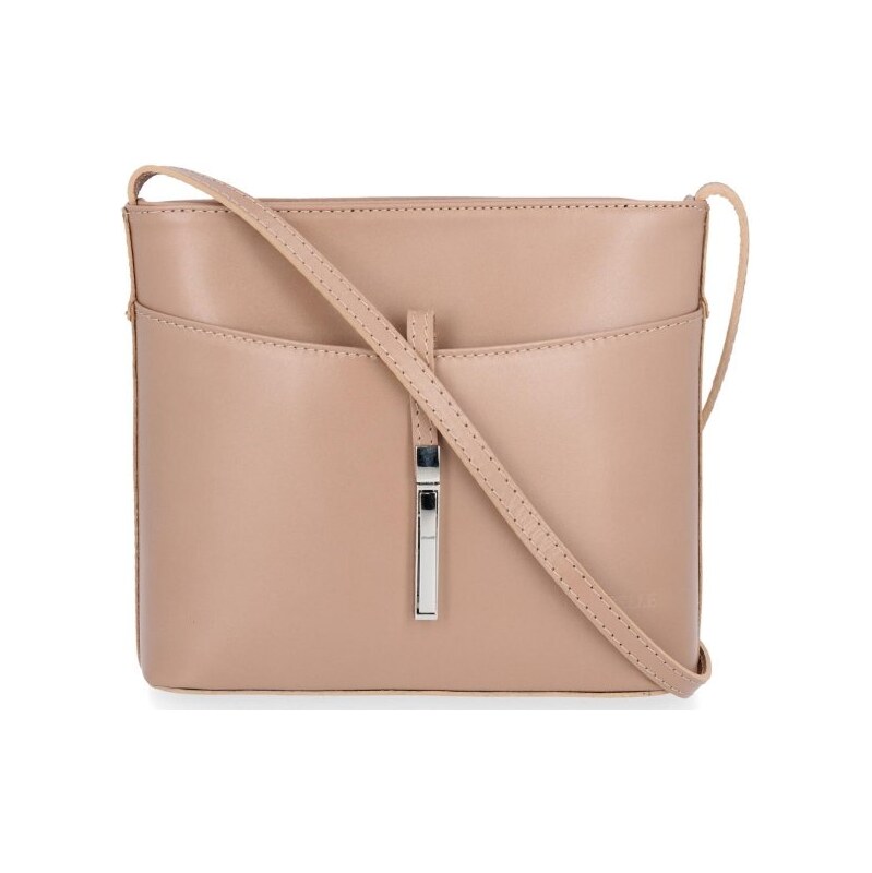 Kožené kabelka klasická Vera Pelle zemitá 3191 64296093