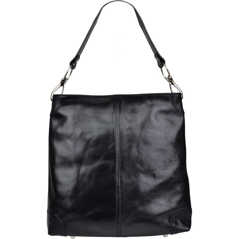 Čierna kožená talianska kabelka Ginevra Nera NovaKabelka.sk 382074