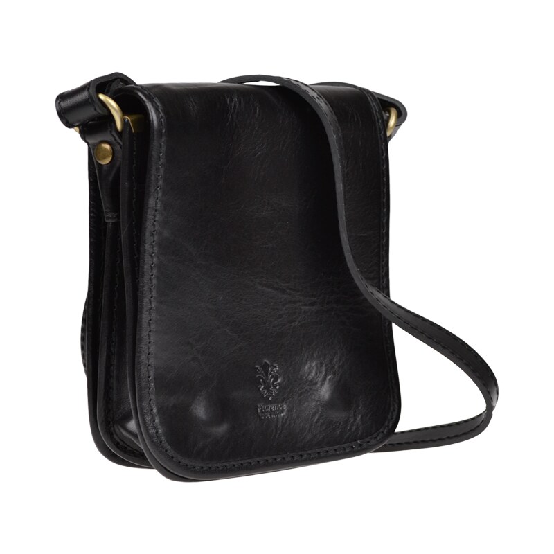 Dámska kožená kabelka cez rameno Vito Piccolo Nero NovaKabelka.sk 11234834