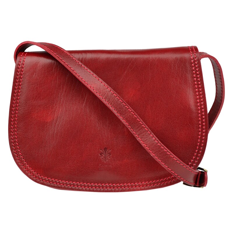 Červená kožená talianska crossbody kabelka Marzia Rossa NovaKabelka.sk 11426347