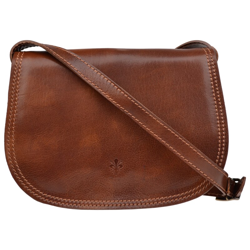 Hnedá kožená talianska crossbody kabelka Marzia Marrone Scura 11426346