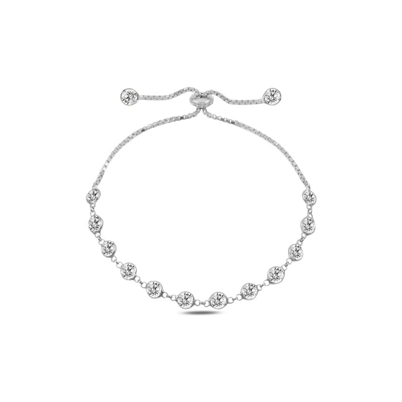 Olivie Strieborný posuvný náramok ZIRKON 3143 10823795