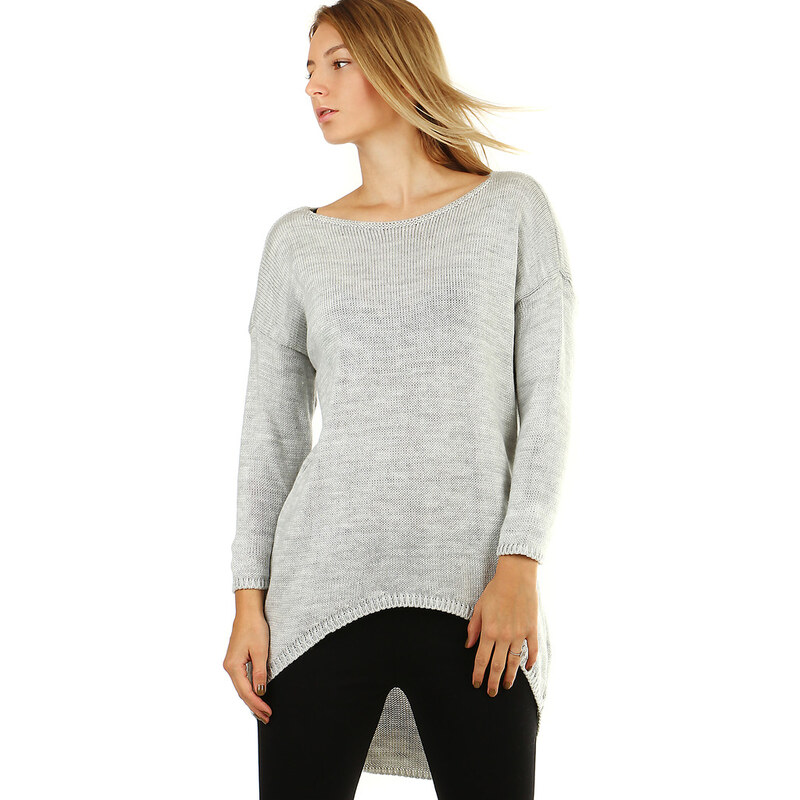 Glara Oversized dlhý jednofarebný sveter 14301784