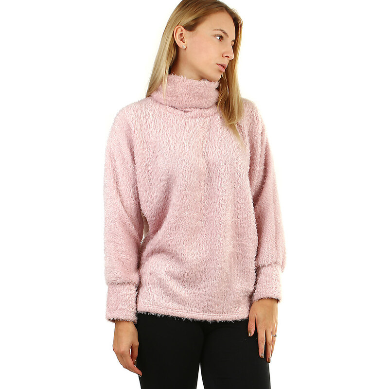 Glara Dámsky chlpatý rolák s netopýrimi rukávmi 36988202