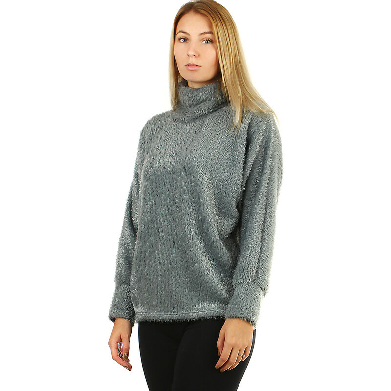 Glara Dámsky chlpatý rolák s netopýrimi rukávmi 36988204