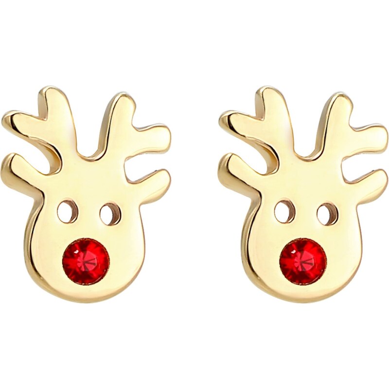 ELLI Bižutéria Hirsch zlatá / červená 54222667