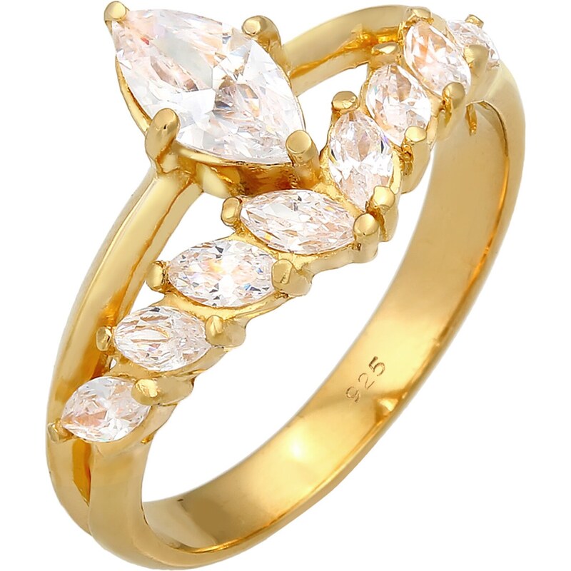 ELLI PREMIUM Prsteň zlatá / priehľadná 54222739