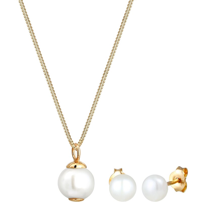 ELLI Sada šperkov zlatá / perlovo biela 54222741