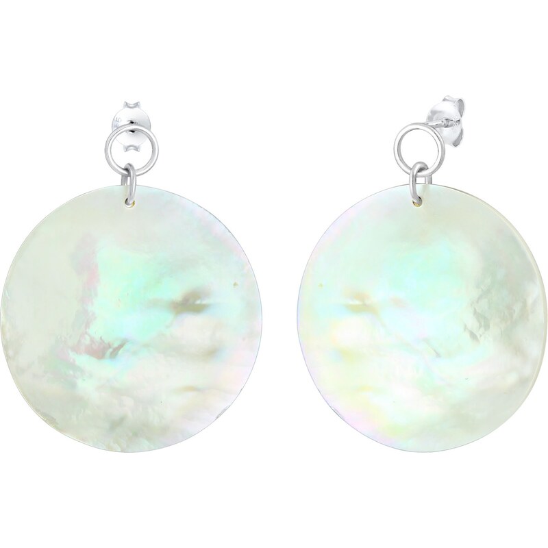 ELLI Náušnice strieborná / perlovo biela 56877966