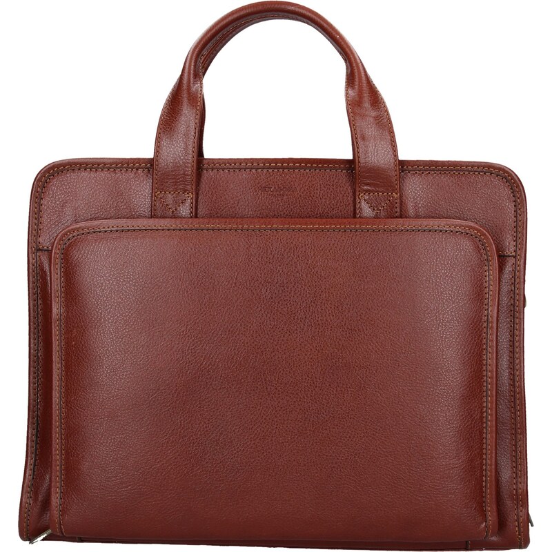 Celokožená pánska aktovka Hexagona Paris - hnedá 48227513