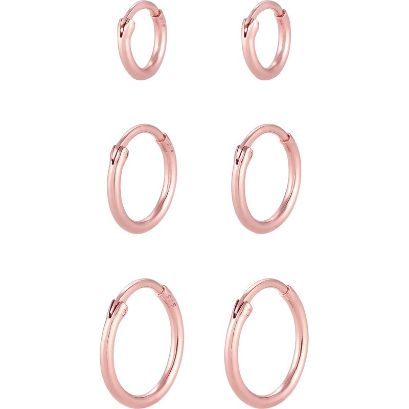 ELLI Náušnice Creolen ružové zlato 67266783