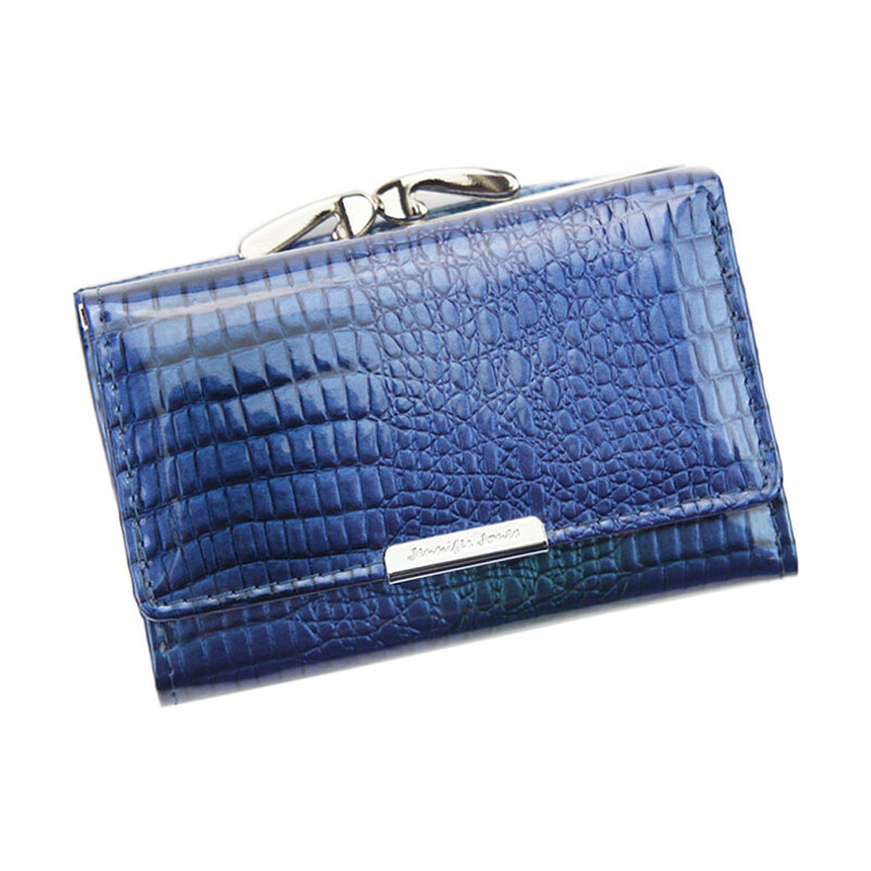 Jennifer Jones Dámska kožená malá peňaženka modrá