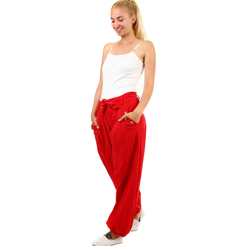 TopMode Jednofarebné dámske háremové nohavice 31809241