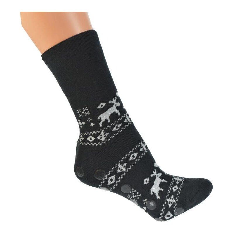 AURA.VIA Zimné čierne ponožky CHRIS 14472712