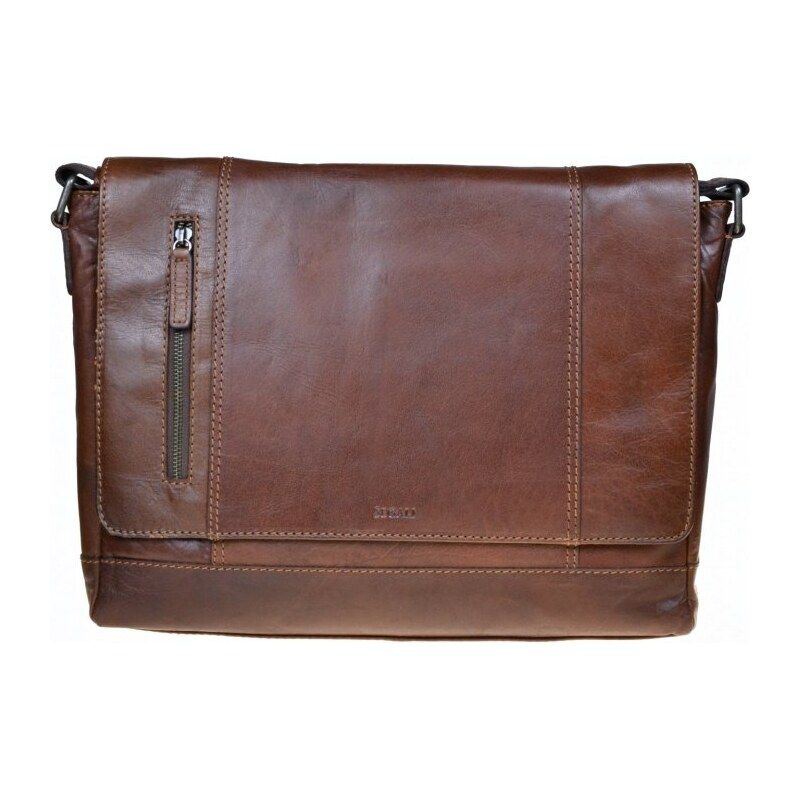 SEGALI Pánska kožená taška na notebook 225581 hnedá 65897245