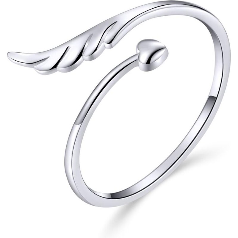 Olivie Prsten ANJELSKÉ KRÍDLO SO SRDIEČKOM 3254 11165335