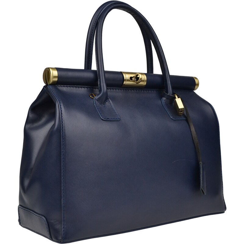 Modrá kožená talianska kabelka Laureta Blu Lisciare NovaKabelka.sk 64334412