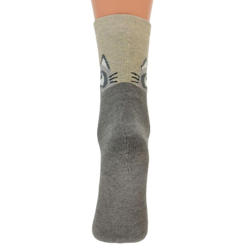 AURA.VIA Sivo-béžové termo ponožky PET