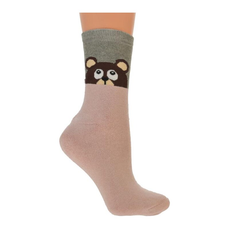 AURA.VIA Ružovo-sivé termo ponožky PET 14672169