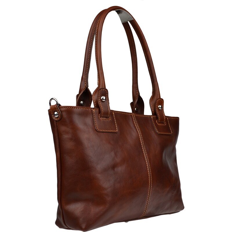 Hnedá kožená talianska kabelka Giada Marrone Scura NovaKabelka.sk 14726481