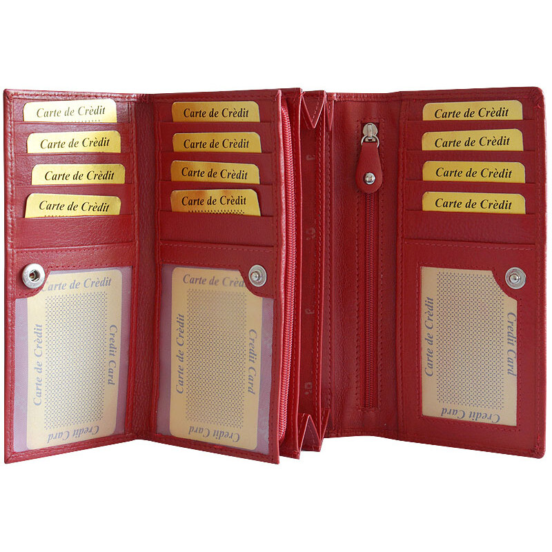 Mercucio L2511507-5 oranžová kartová kožená peňaženka dámska