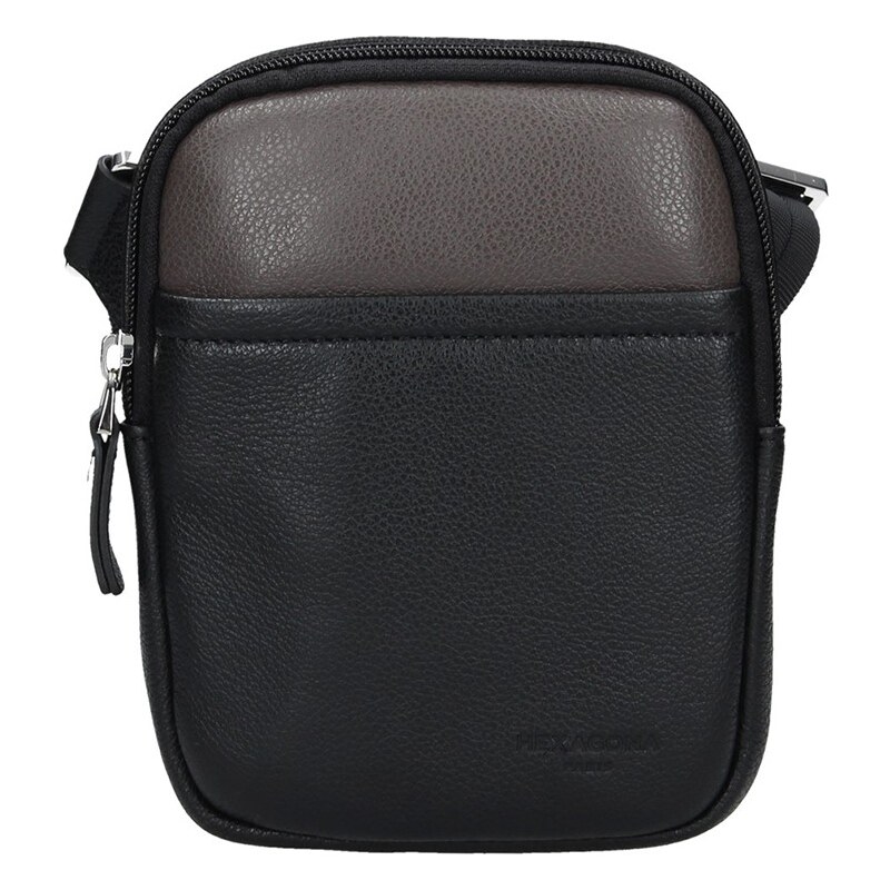 Hexagona Pánska taška na doklady Hexagon Vilém - čierno-hnedá 48227452